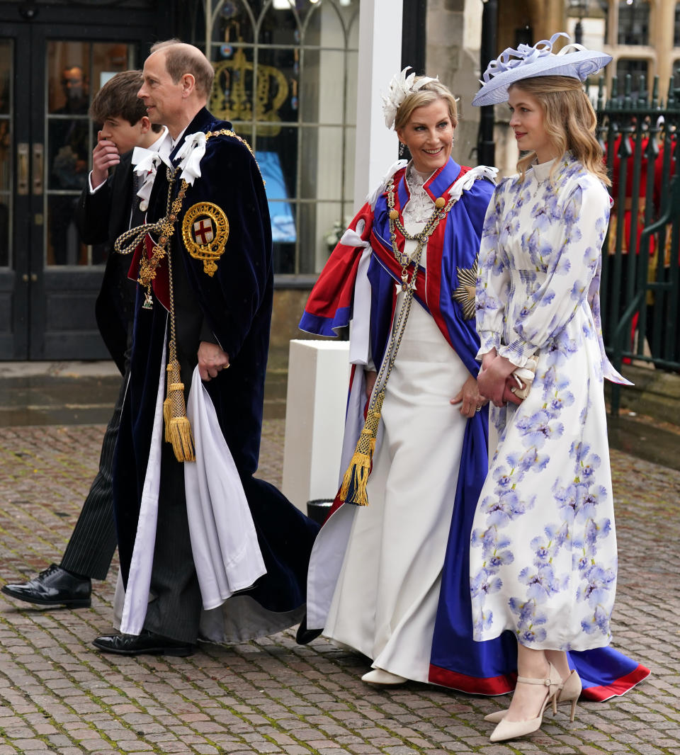 Lady Louise Windsor Was a Vision at the Coronation in a Floral Silk Gown