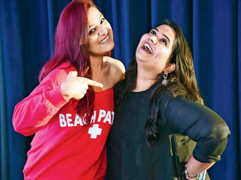 Comedians Kaneez Surka and Sumukhi Suresh. Picture courtesy: Mid-day