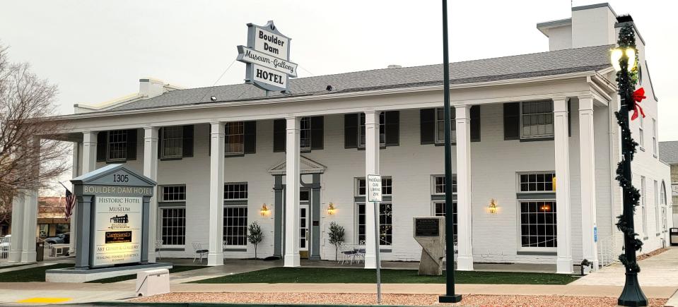 The historic Boulder Dam Hotel in old town Boulder City, as seen on 12/07/24. A friendly and welcoming hotel allowing the tourist a moment of rest before venturing out to see all there is to offer in Boulder City.