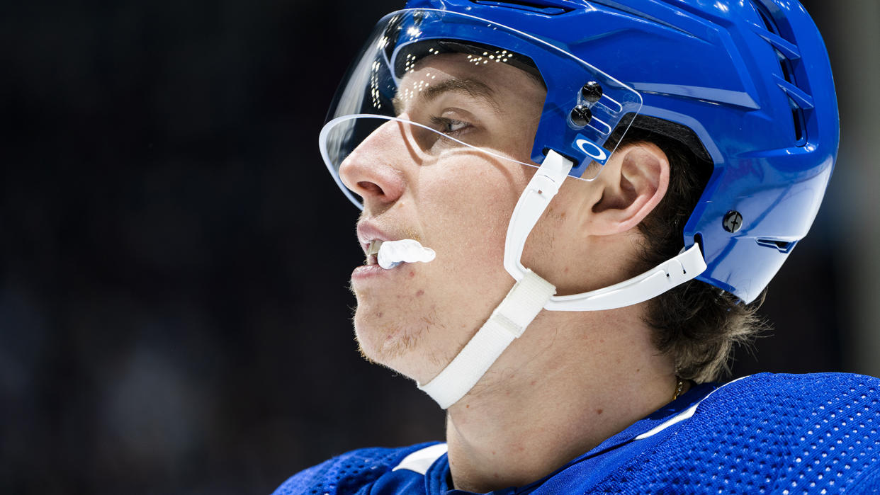 Maple Leafs star Mitch Marner opened up about being car-jacked during his charity event on Thursday. (Photo by Kevin Sousa/NHLI via Getty Images)