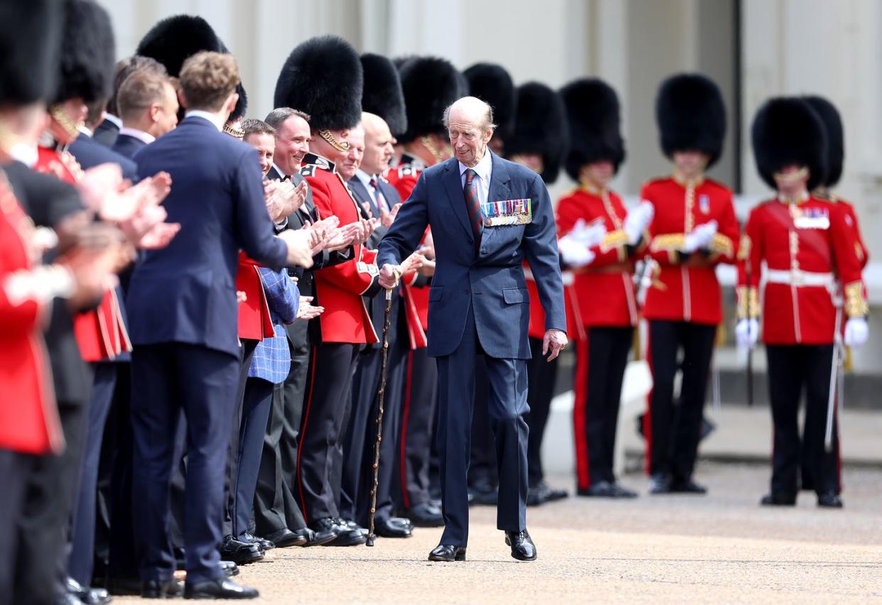 the duke of kent attends final black sunday events as colonel of the scots guards