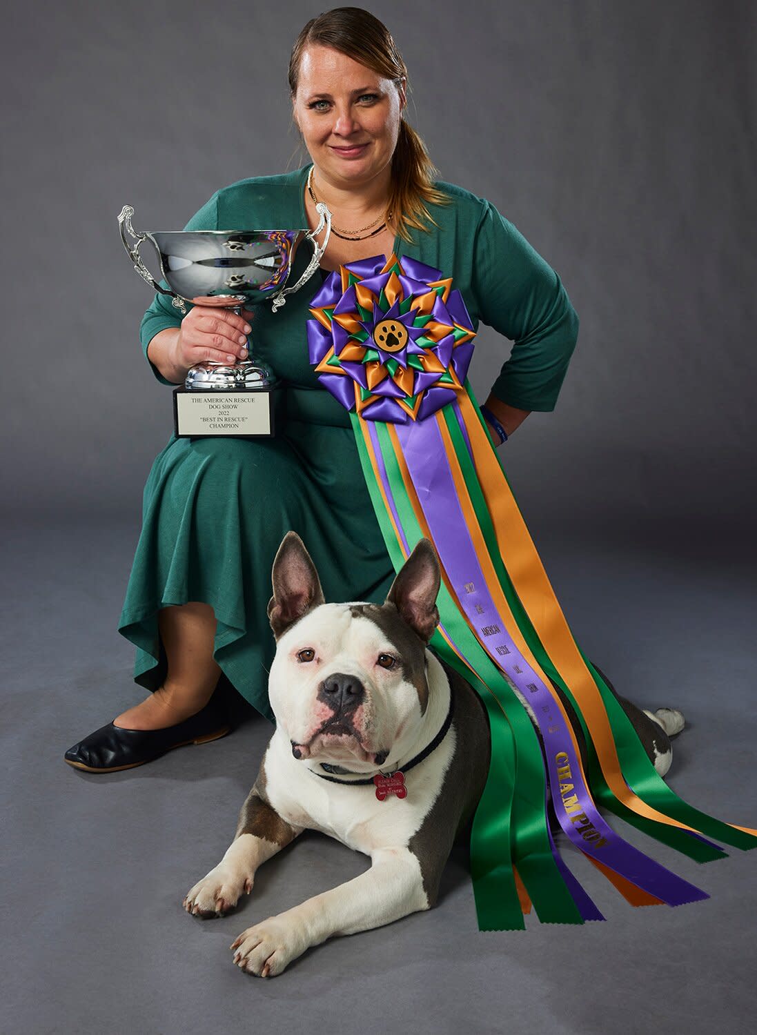 ABC’s “The American Rescue Dog Show” stars Capone and Elisha Wright.