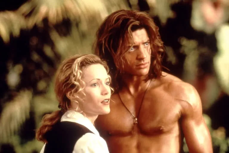 Brendan Fraser y Leslie Mann en George de la selva