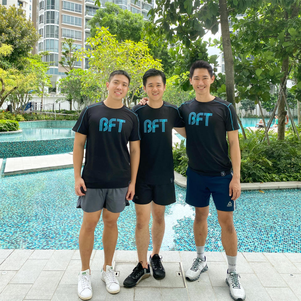 L to R: David Chen, Mitchell Soh and Ricky Willianto. (PHOTO: Body Fit Training One North)