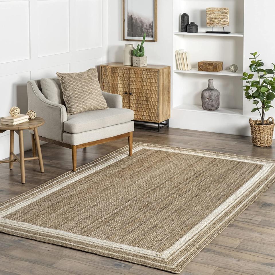 striped jute rug