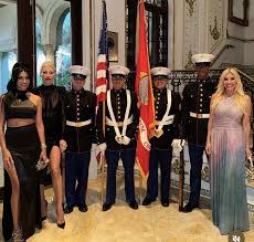 U.S. Marines at Mar-a-Lago for veterans fundraiser on April 11, 2024