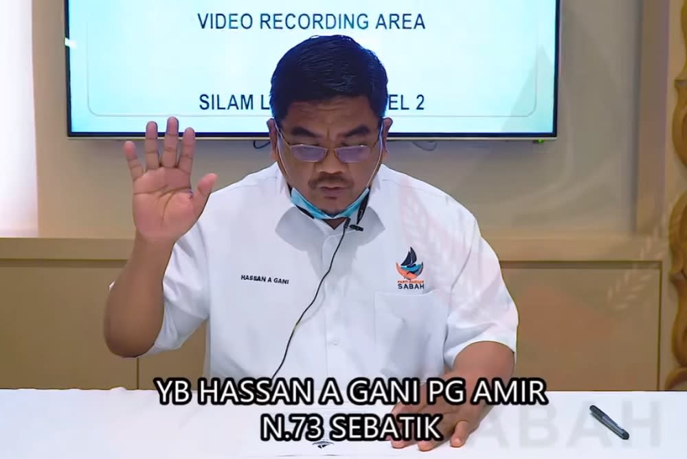 Sebatik assemblyman Hassan Gani Amir claimed that he was ‘forced’ to make a pledge to remain loyal to Warisan throughout his term in order to contest the seat on the party’s ticket. — Picture via Facebook/Hassan A Gani PG Amir