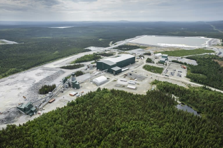 Vue aérienne de l'usine Sayona, à La Corne, au Canada, le 20 juillet 2022 (SAYONA/AFP - Handout)