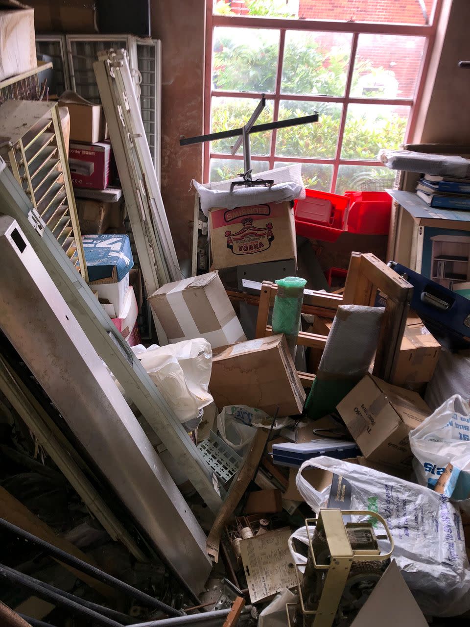 An upstairs bedroom before clearance - there is an after shot of this room

TRIANGLE NEWS 0208 629 3622 // news@trianglenews.co.uk

By Emily Hall

Vid and pics

CLEANERS sent in to tackle a hoarderâ€™s house stuffed to the rafters with junk were horrified when they discovered the bodies of several mummified CATS amid the rubbish.

The case in Lancashire was one of the worst that professional cleaners had ever seen.

They needed a ladder to climb through a second storey window as piles of trash were blocking all other entrances, with teams at first barely able to enter the unkempt property.

*TRIANGLE NEWS DOES NOT CLAIM ANY COPYRIGHT OR LICENCE IN THE ATTACHED MATERIAL. ANY DOWNLOADING FEES CHARGED BY TRIANGLE NEWS ARE FOR TRIANGLE NEWS SERVICES ONLY, AND DO NOT, NOR ARE THEY INTENDED TO, CONVEY TO THE USER ANY COPYRIGHT OR LICENSE IN THE MATERIAL. BY PUBLISHING THIS MATERIAL , THE USER EXPRESSLY AGREES TO INDEMNIFY AND TO HOLD TRIANGLE NEWS HARMLESS FROM ANY CLAIMS, DEMANDS, OR CAUSES OF ACTION ARISING OUT OF OR CONNECTED IN ANY WAY WITH USER'S PUBLICATION OF THE MATERIAL*

