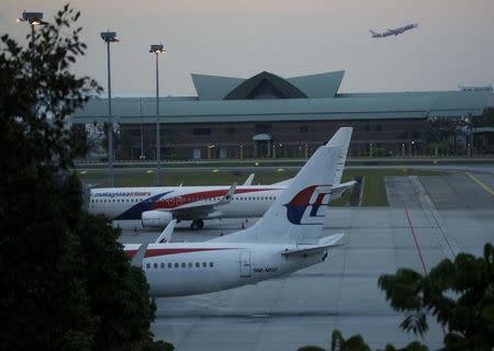 Malaysia Airlines planes on the tarmac at Kuala Lumpur International Airport in Sepang, Malaysia, March 1, 2016. REUTERS/Olivia Harris