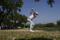 Cameron Young plays his shot from the rough on the sixth hole during the final match at the Dell Technologies Match Play Championship golf tournament in Austin, Texas, Sunday, March 26, 2023. (AP Photo/Eric Gay)