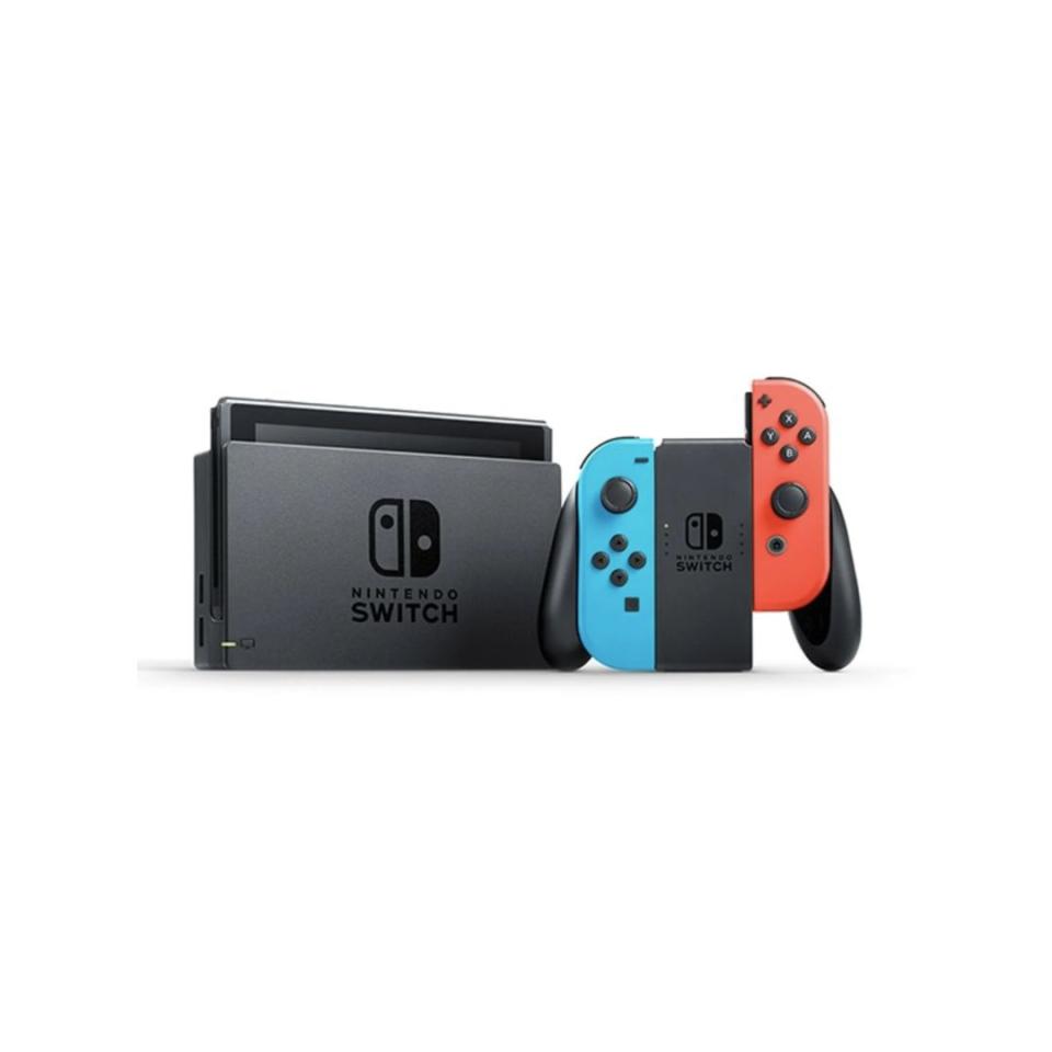 Nintendo Switch with Neon Blue and Neon Red Joy-Con. (PHOTO: Lazada)