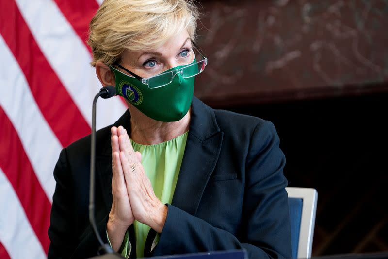 U.S. Secretary of Energy Jennifer Granholm discusses diversity in science and technology at Howard University in Washington