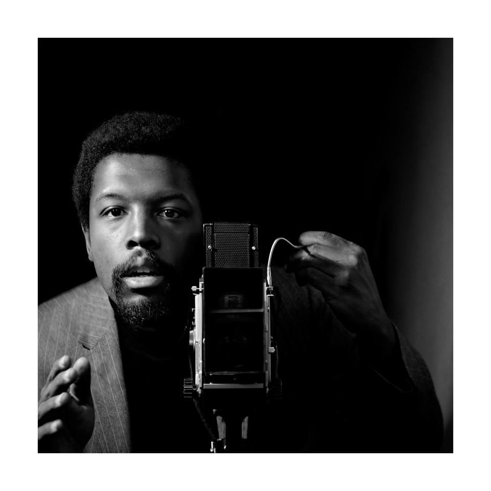 A self portrait of the photographer, Kwame Brathwaite.