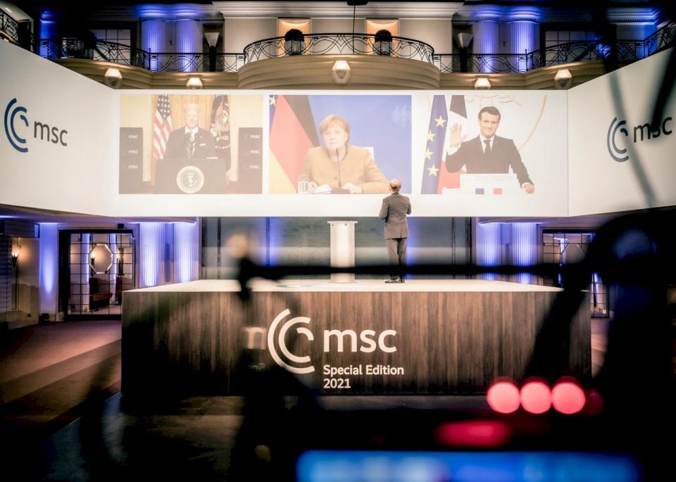 美國總統拜登上個月以視訊方式參與「慕尼黑安全會議」。  (圖:MSC臉書)