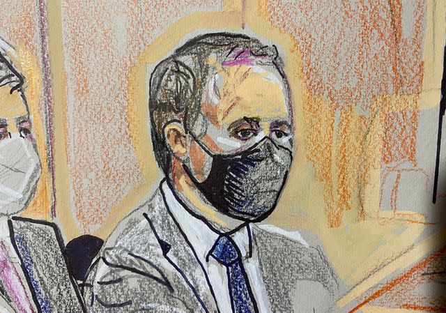 John Kushmaul Sketch of Josh Duggar during his trial for possessing child pornography in Dec. 2021