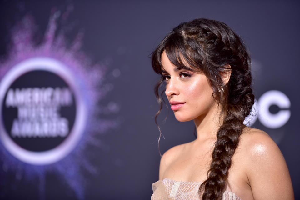 LOS ANGELES, CALIFORNIA - NOVEMBER 24: Camila Cabello attends the 2019 American Music Awards at Microsoft Theater on November 24, 2019 in Los Angeles, California. (Photo by Rodin Eckenroth/FilmMagic)