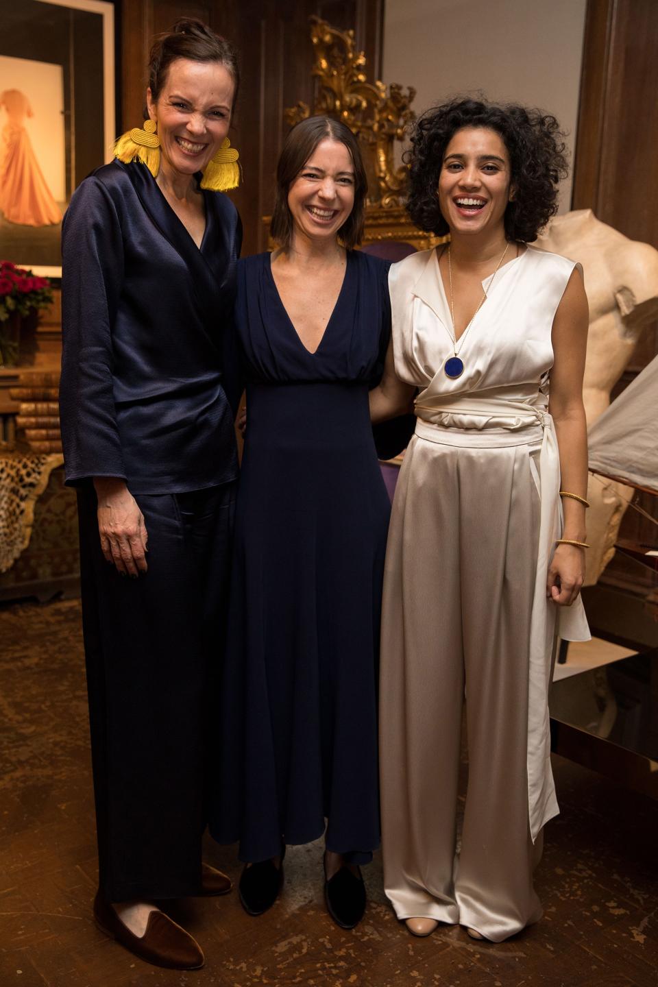 Brita Fernandez Schmidt, Catherine Quin and Anjuli Pandit at Catherine Quin’s Women of Grace Literary Tea at Maison Assouline