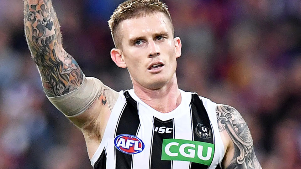 Dayne Beams, pictured here in action for Collingwood in 2019.