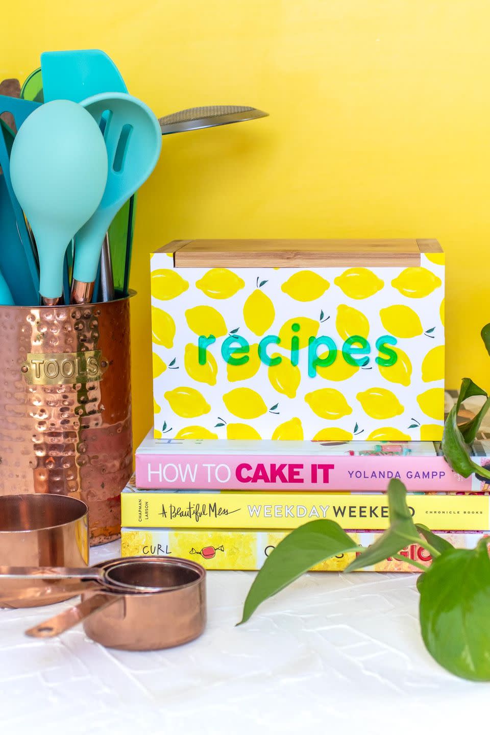 Wallpapered Recipe Box