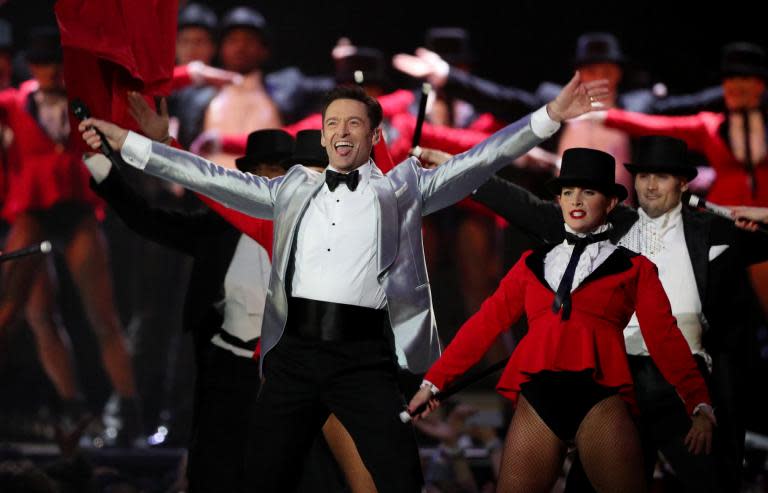 Brit awards: Hugh Jackman opens show with spectacular Greatest Showman performance