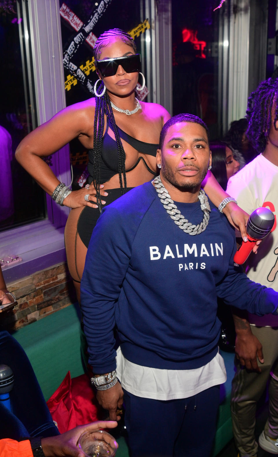 ATLANTA, GEORGIA - OCTOBER 30: Ashanti and Nelly attend I Love R&B Mondays at Greenhaus ATL on October 30, 2023 in Atlanta, Georgia. (Photo by Prince Williams/WireImage)