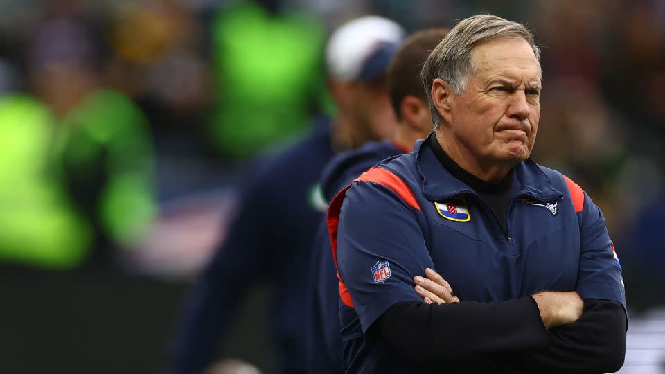 Belichick looks on at Deutsche Bank Park in Frankfurt, Germany. - Kai Pfaffenbach/Reuters