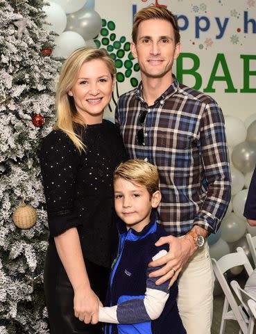Stefanie Keenan/Getty Jessica Capshaw, Luke Gavigan and Christopher Gavigan attend Baby2Baby Holiday Party Presented By The Honest Company at Baby2Baby Headquarters on December 13, 2014 in Los Angeles, California