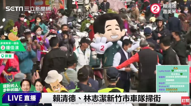 屏東街頭出現「Q版賴桑」。