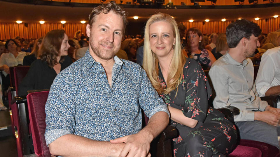 Samuel West with partner Laura Wade