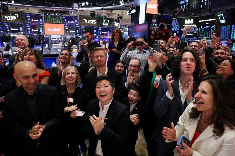 FILE PHOTO: Reddit IPO at the NYSE in New York