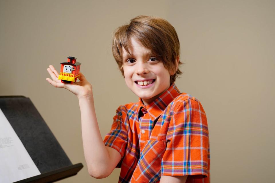 Nine-year-old austistic actor Elliot Garcia will voice the character of Bruce the Brake car on ‘Thomas & Friends’ (PA)
