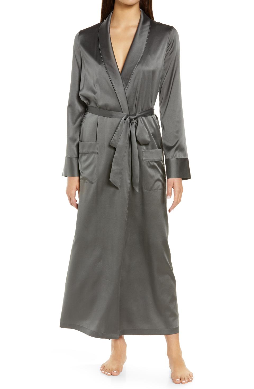 22) Long Stretch Silk Robe