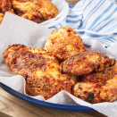 <p>Imagine the best <a href="https://www.delish.com/uk/cooking/recipes/a30038729/best-homemade-fried-chicken-recipe/" rel="nofollow noopener" target="_blank" data-ylk="slk:fried chicken;elm:context_link;itc:0;sec:content-canvas" class="link ">fried chicken</a> you've ever had. Now imagine if it wasn't even fried. Crazy, right? Not with this easy air-fryer fried chicken recipe! The air fryer works some kind of magic on the chicken, and it crisps up into perfectly crunchy chicken as if it had been deep-fried.</p><p>Get the <a href="https://www.delish.com/uk/cooking/recipes/a31424359/air-fryer-fried-chicken-recipe/" rel="nofollow noopener" target="_blank" data-ylk="slk:Air Fryer Fried Chicken;elm:context_link;itc:0;sec:content-canvas" class="link ">Air Fryer Fried Chicken</a> recipe.</p>
