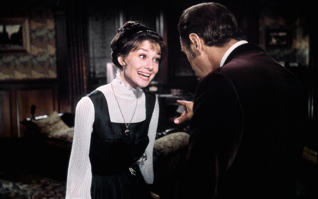 Eliza Doolittle (Audrey Hepburn) in the 1964 film of My Fair Lady