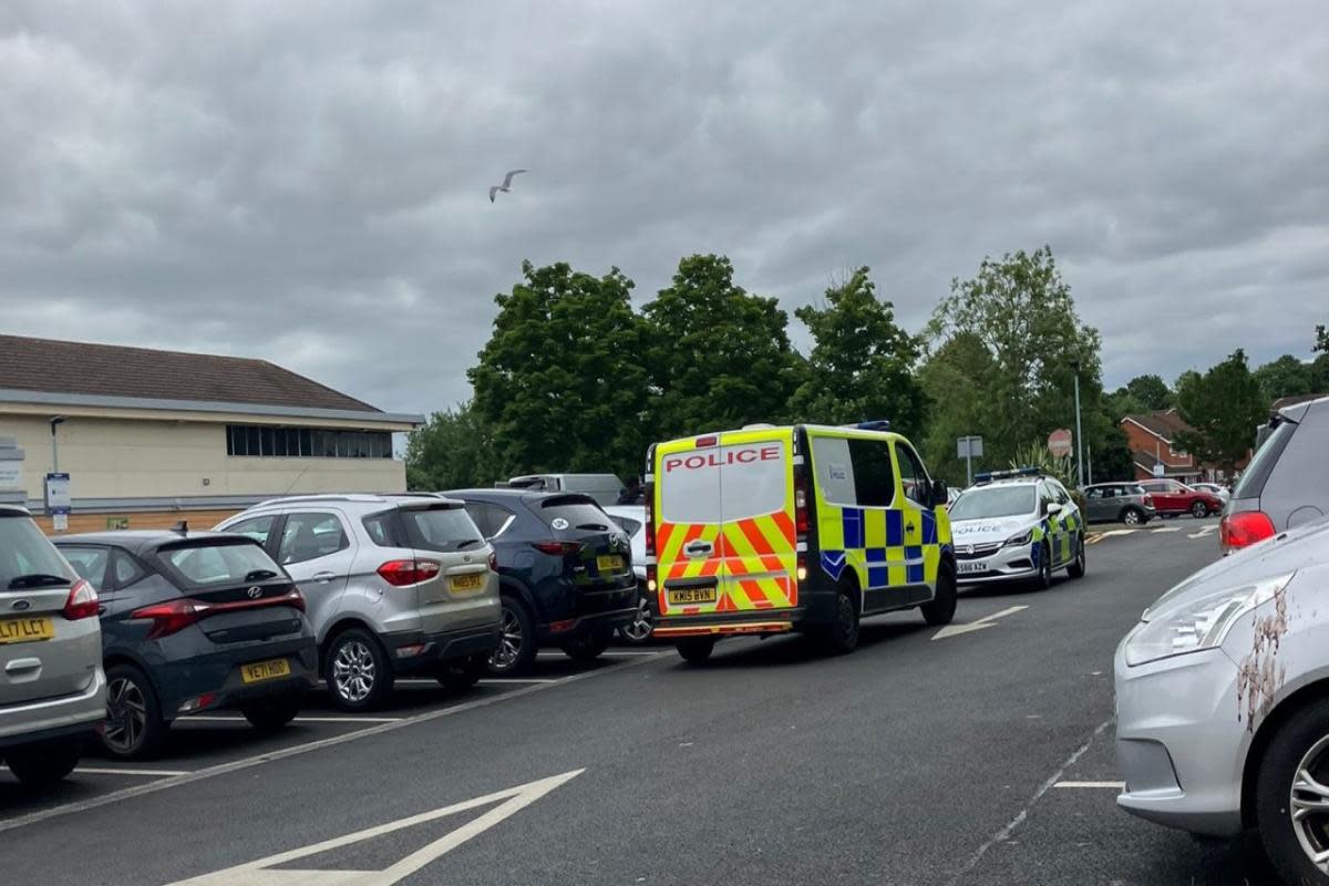 Police have been spotted at Elgar Retail Park <i>(Image: Worcester News reader)</i>