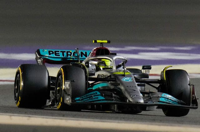 Lewis Hamilton in action at the Bahrain Grand Prix 