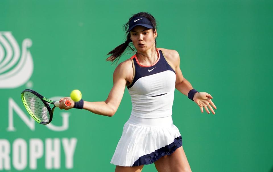 Emma Raducanu is through to US Open qualifying round two (Zac Goodwin/PA) (PA Wire)