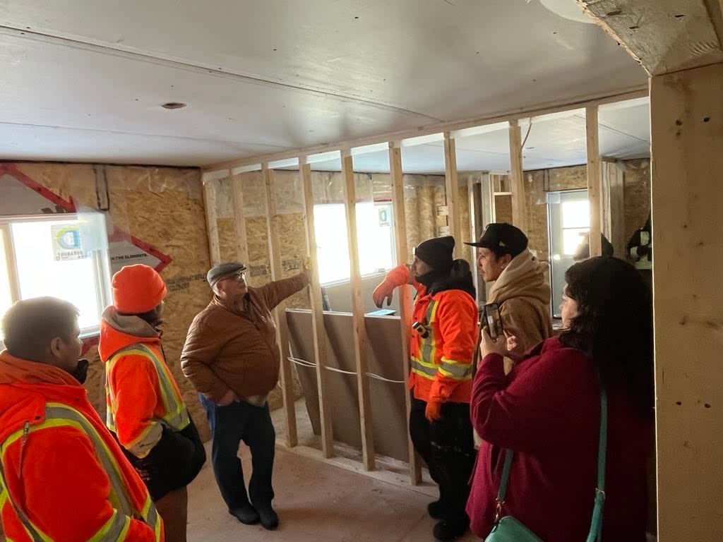 Students and apprentices in Manitoba have been building homes with Pewapun Construction Ltd. since the social enterprise's founding in 2016.  (Submitted by Nunavut Housing Corporation - image credit)