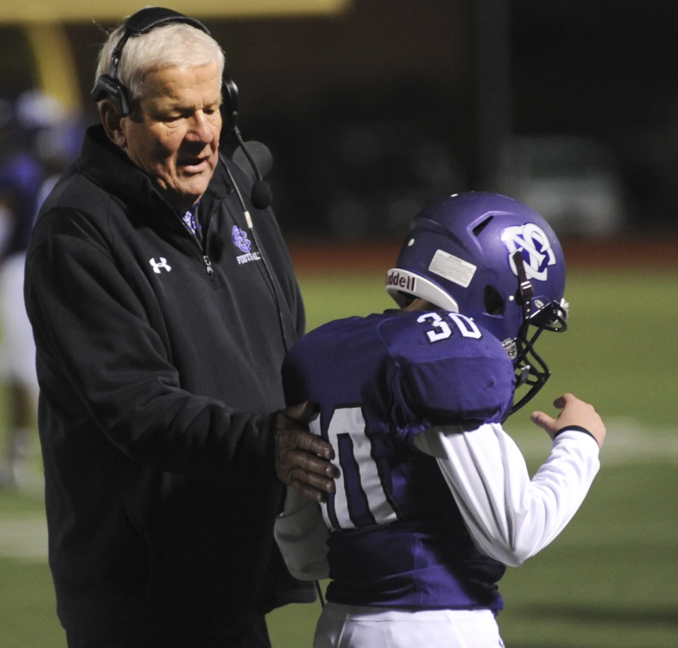 East Stroudsburg North and South meet on Senior Night at East Stroudsburg South on Friday, October 26, 2018. The 56-21 win for the Cavaliers also marked the last regular season game for ESS head football coach Ed Christian who is retiring at the end of the season after 51 years with the team.