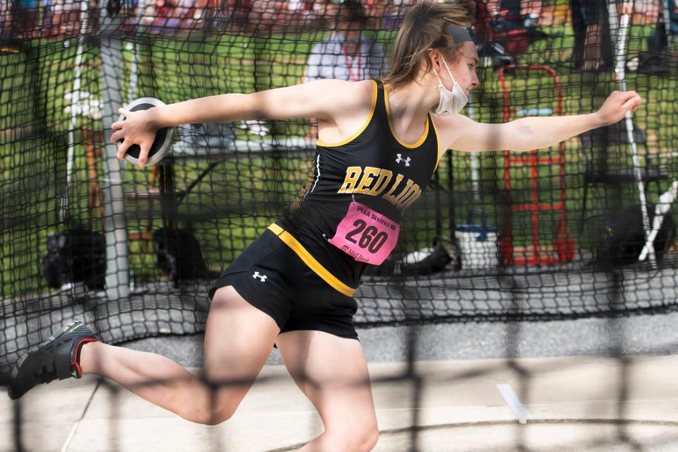 Red Lion's Kylyn McIntire has the best shot put and discus throws among York-Adams athletes this season.