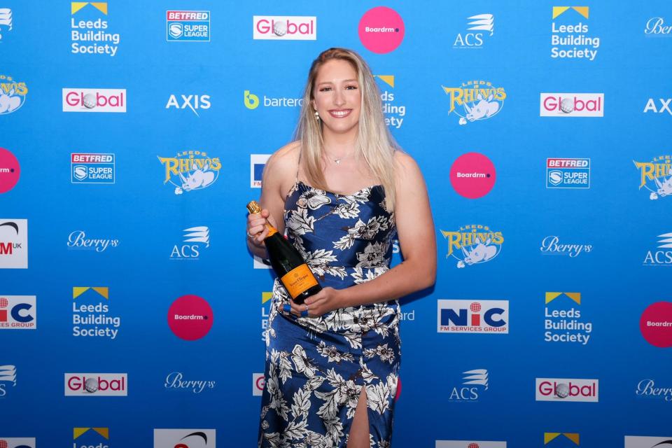 Caitlin Beevers' solo touchdown in the Women's Challenge Cup final at Wembley was named Rhinos' try of the season, receiving more than 55 per cent of votes cast by fans. (Photo: Simon Davies/Varley's/Leeds Rhinos)