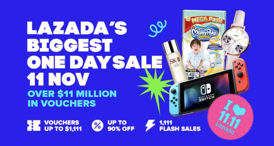 Single's Day 11.11 sale. (PHOTO: Lazada)