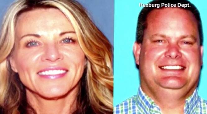 Lori Vallow (left) and her husband, Chad Daybell, (right) never reported the children missing and disappeared soon after being questioned about them. Source: Rexburg police 