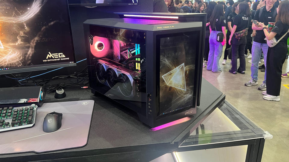 An MSI MEG desktop gaming PC at Computex 2024