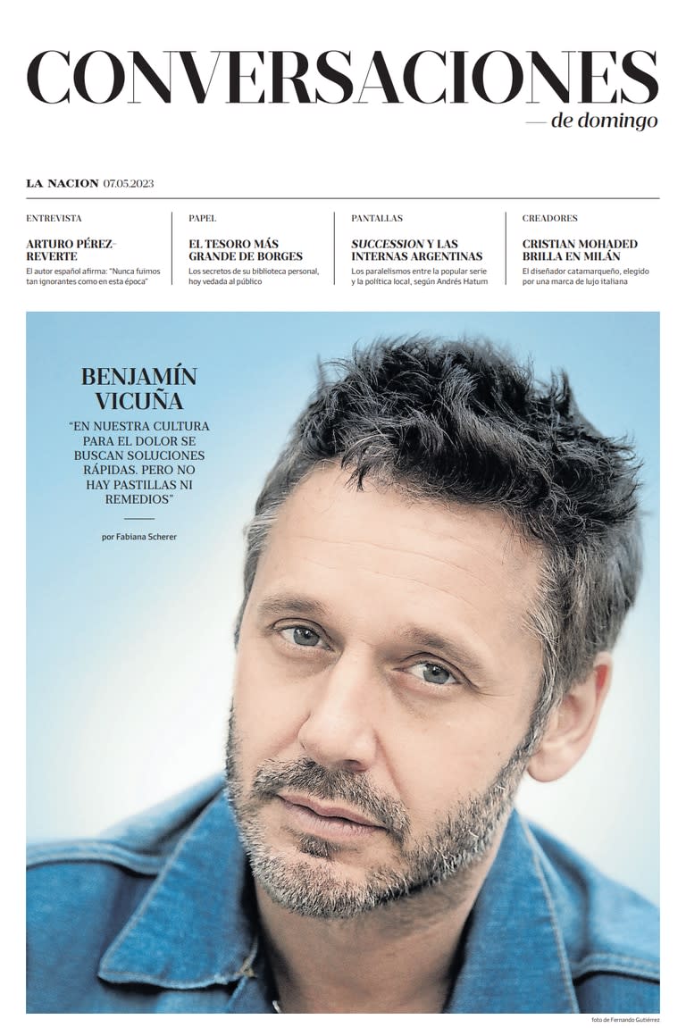 Conversaciones de domingo lleva en su tapa una entrevista al actor Benjamín Vicuña