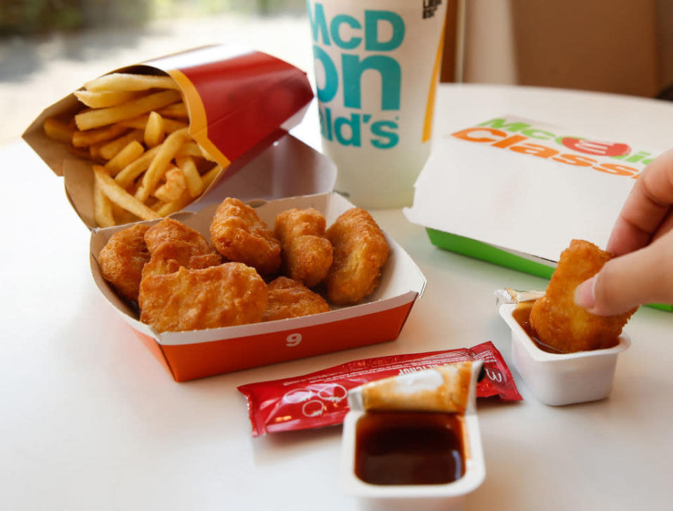 Chicken McNuggets and fries