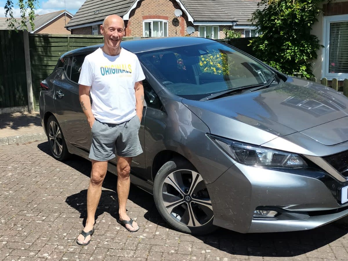 Graham Corner with his Nissan Leaf.   (Courtesy of Graham Corner)