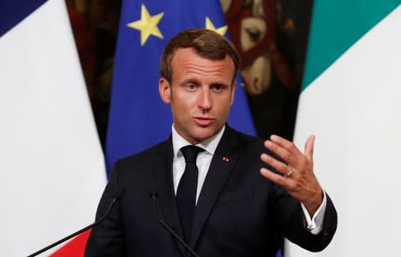 French President Macron and Italian PM Conte meet in Rome