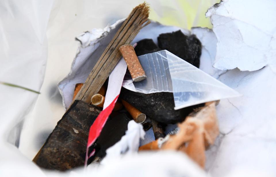 A view of some of the trash that Cinnaminson resident Jim Alturo picked up on Friday, January 5, 2024.